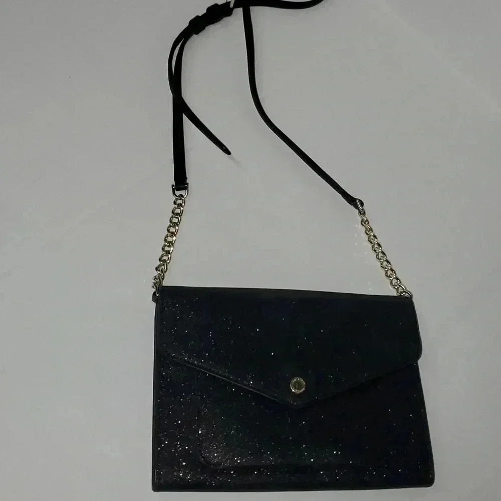 Kate Spade Black Tinsel Flap Crossbody